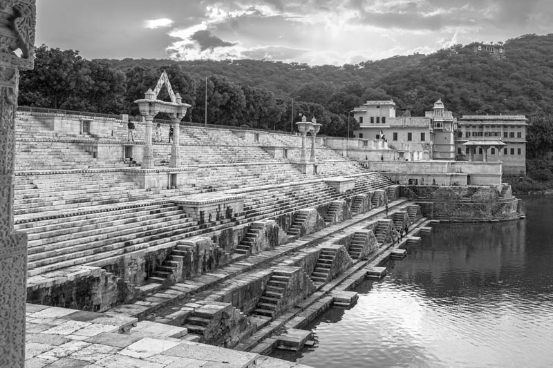 Gateways ('toranas') on Nauchowki at Rajsamand Lake